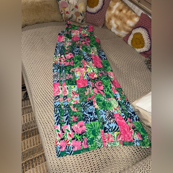 Lilly Pulitzer Edita Maxi Shift Dress Party Punch Patch new - Picture 6 of 7